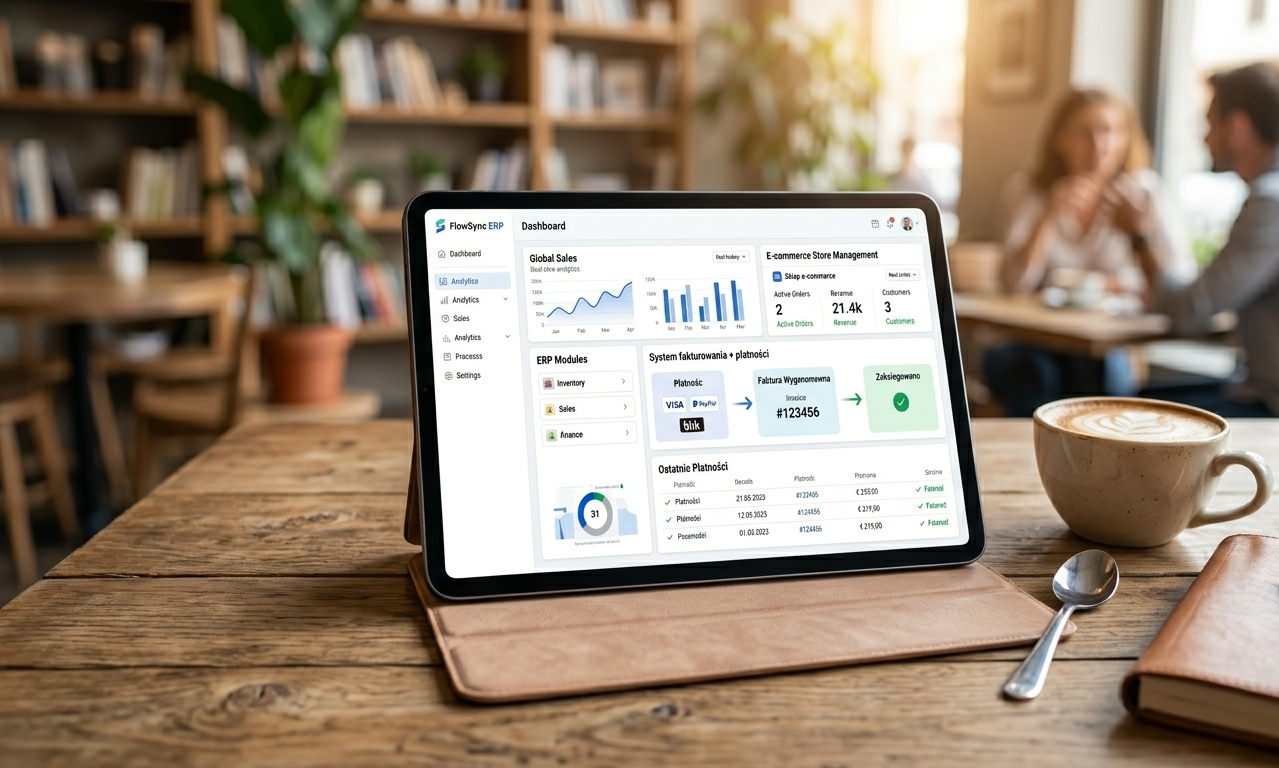 System ERP FlowSync — fakturowanie i płatności — realizacja Kodozaur