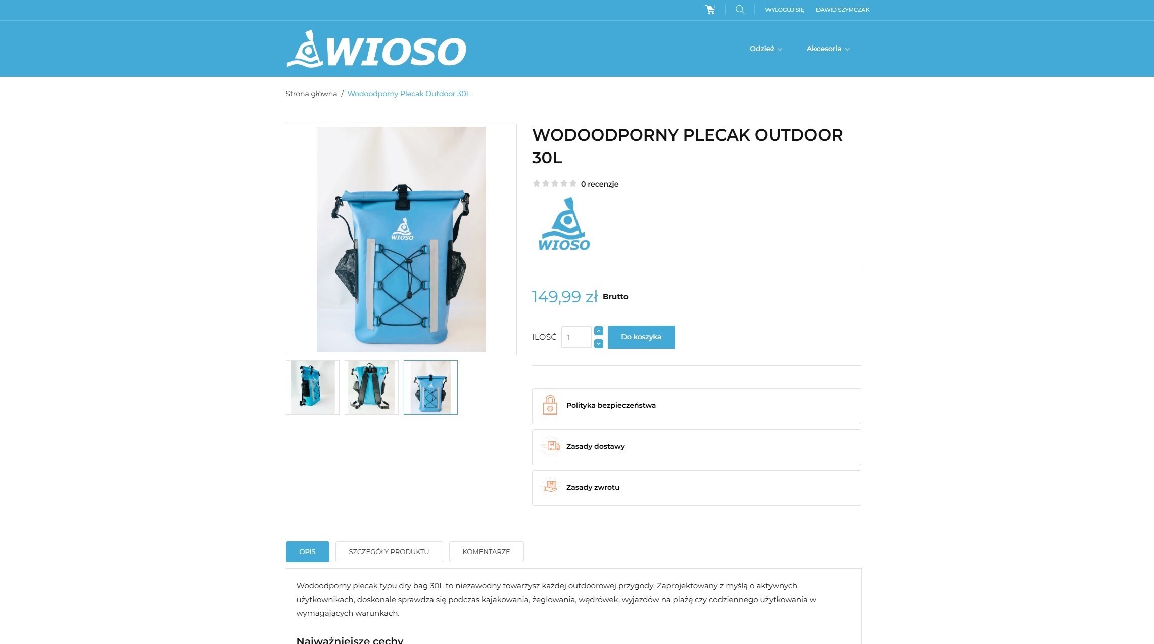Sklep internetowy Wioso na PrestaShop — realizacja Kodozaur